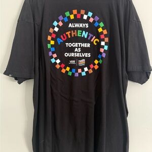 Vans Black Short-Sleeve 'Always Authentic' Rainbow Circle Tee